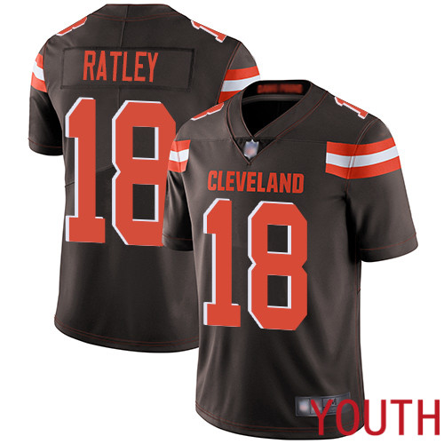 Cleveland Browns Damion Ratley Youth Brown Limited Jersey #18 NFL Football Home Vapor Untouchable